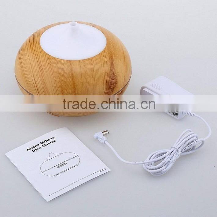 300ml Aroma Essential Oil Diffuser Wood Grain Ultrasonic Whisper Quite Humidifier