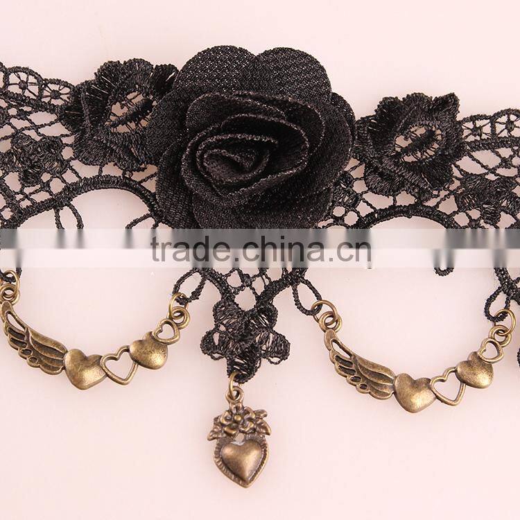 flower handmade gold shoe lace foot chain