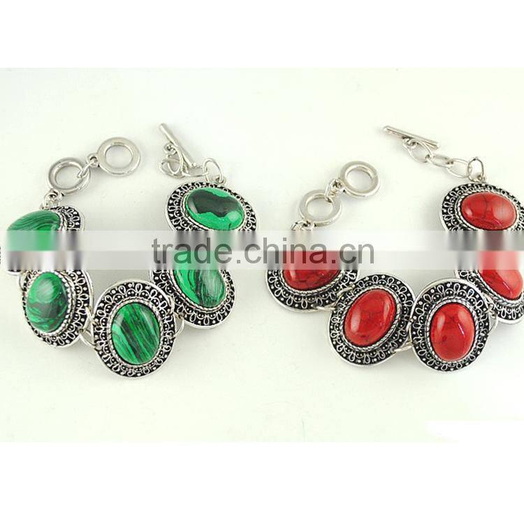 peacock hand made gemstone bracelet, gemstone chip bracelets