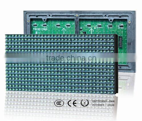 high brightness P10 single green semi-outdoor LED display module