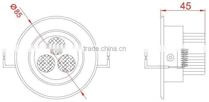 3W Novelty LED Down Light with 170-200lm