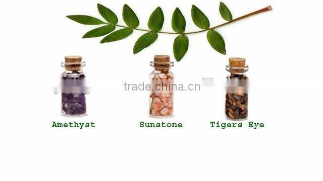 Rose Quart, Carnelian, Green Aventurine bottles set : Gemstone Bottle