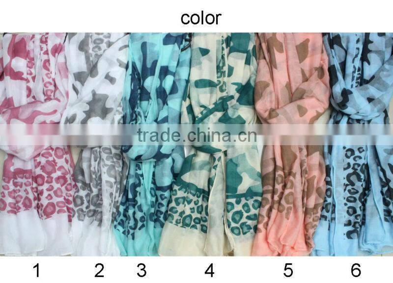 camouflage hot pink small MOQ cotton scarf