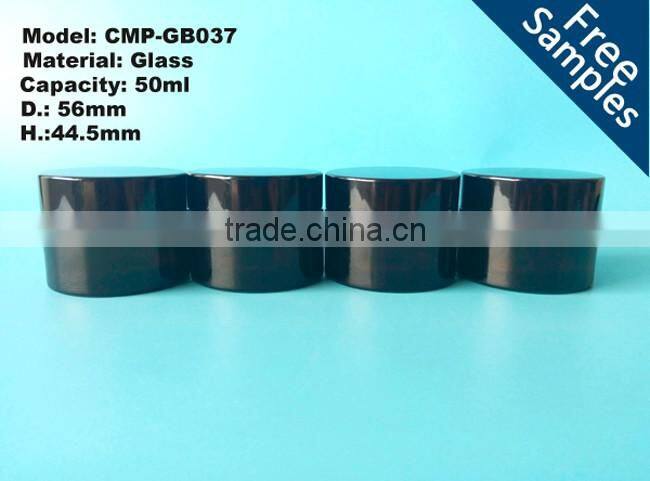 empty 50g Amber Glass Jar