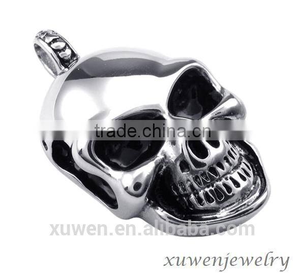 mirror polish enamel stainless steel skull jewelry wholesale