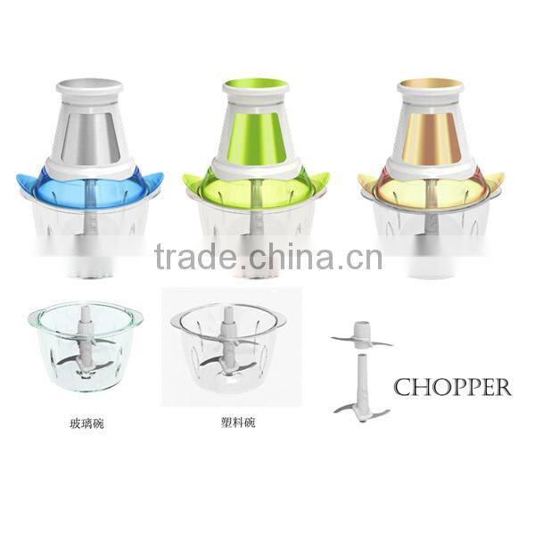 Chopper with 1.2L glass bowl