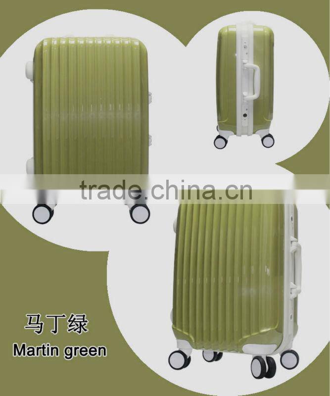 2015 China New product ABS luggage with Aluminum Frame PC trolley luggage TSA lock Hot Sell bag ITO travel set OEM accept