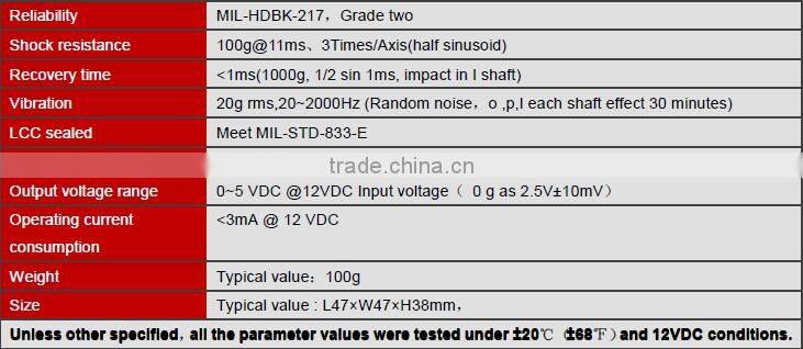 AKE29T Two axis Analog Accelerometer, Vbration sensor