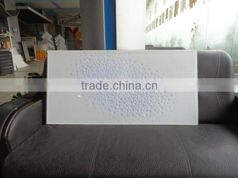 Exclusive decorative hook on perforated aluminum ceiling panel 600*1200mm