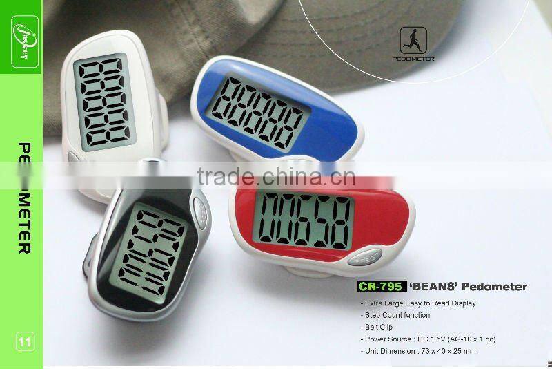 pedometer with retractable ID holder