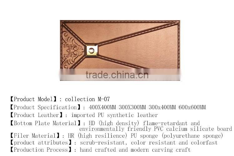 decorative acrylic wall panel/ Wallpapers/New style leather wall covering