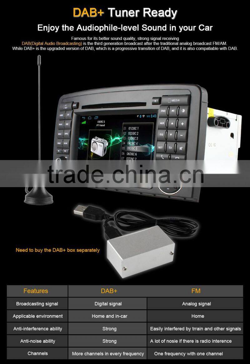 Ownice C300 quad core dvd multimedia For Mercedes Benz R Class R350 support Bluetooth stereo steering wheel control