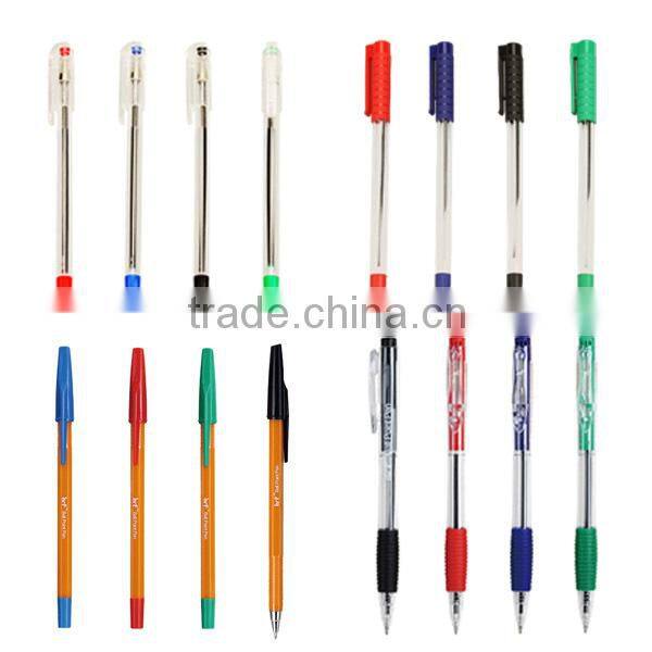 Colorful disposable plastic ball pen