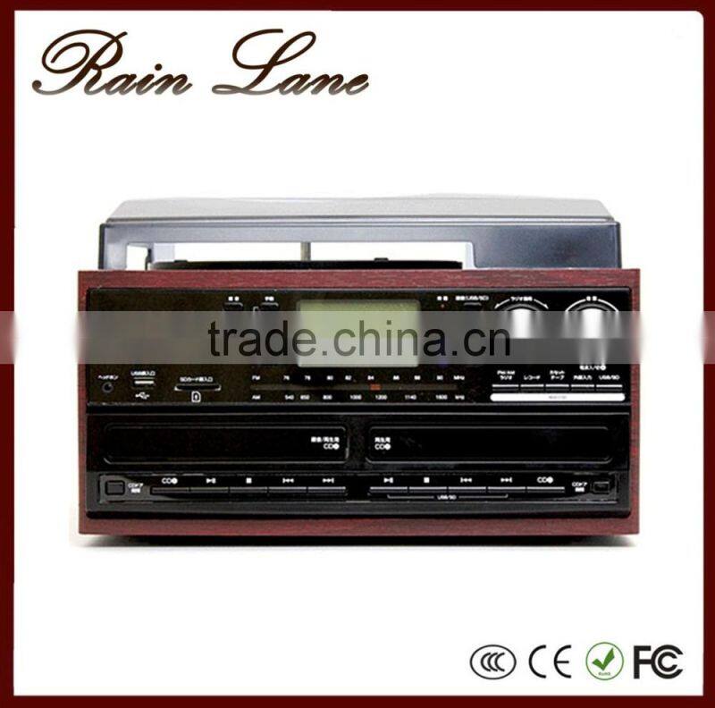 Rain Lane Multifunction Stereo Turntable 3 Speed 2Cd System record player turntable