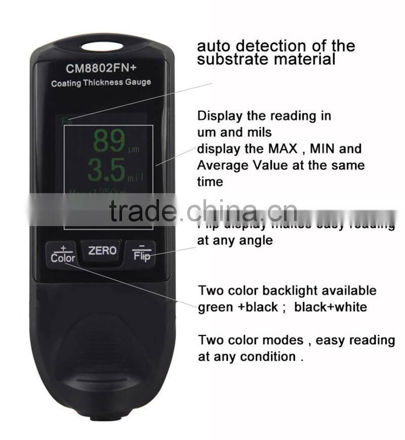 CM8802FN+ Car Paint Thickness Gauge Meter Fe/NFe 2 in 1