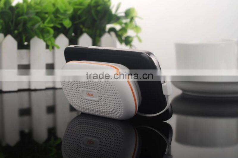 Mini Suckers Handsfree Bluetooth 3.0 Speaker 3000MAH Power Bank For Phone 2Color