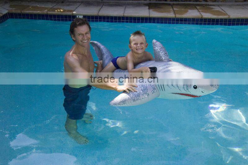 Summer Day Favorite can ride inflatable shark for swimming pool