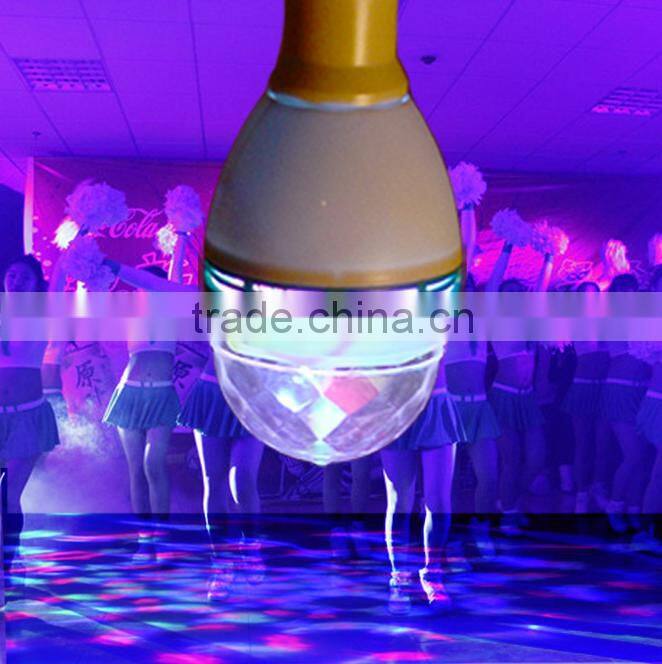 cheap price B22 E27 3w rgb rotating disco bulb