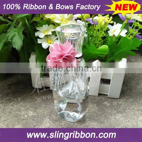 Satin & Lurex Ribbon Bow On Perfume Bottle