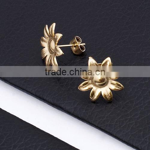 Fashion Big Crystal Stainless Steel Crystal Earring BE10161