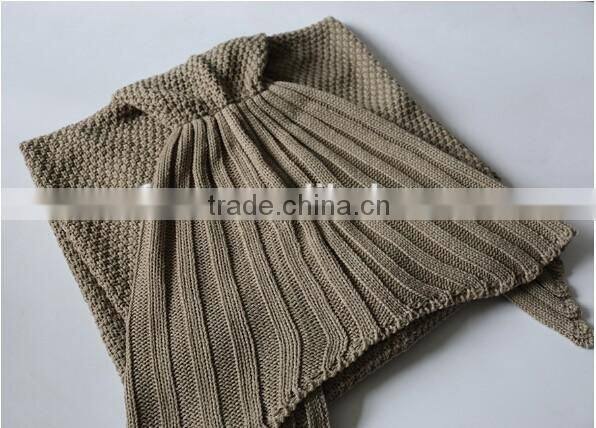 New design Knitting Mermaid Tail Blanket / sofa mermaid blanket / Warm Soft Sleep blanket