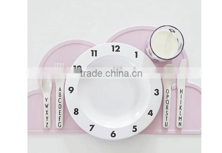 Silicone Non-slip Cloud Shape Kids Placemat Dinnerware Table Mat / kids meal mat placemat eat mat