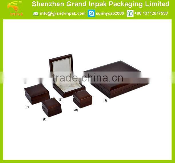 Luxury round custom wooden jewelry gift packaging box ring box necklace box