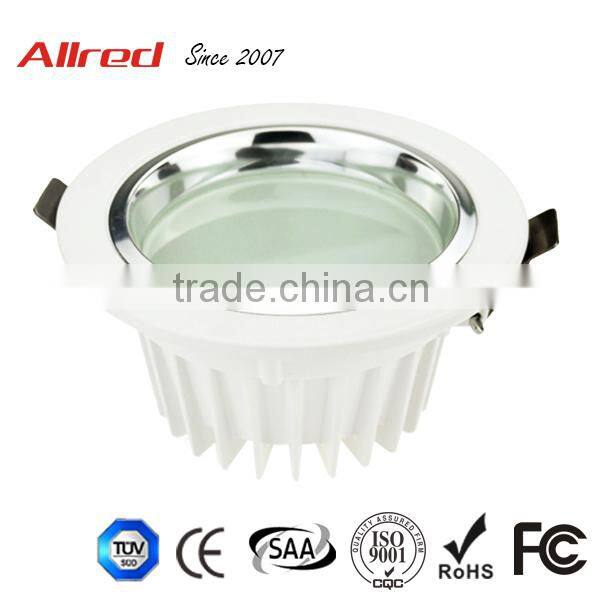2015 New product cutout 175mm round 18w LED downlight glass cover