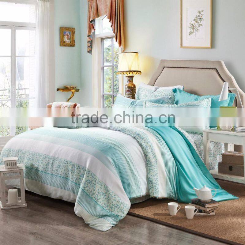 King size luxury white hotel bed sheet sets 100% cotton textile fabric bedding set printed single bed comforter sheet set