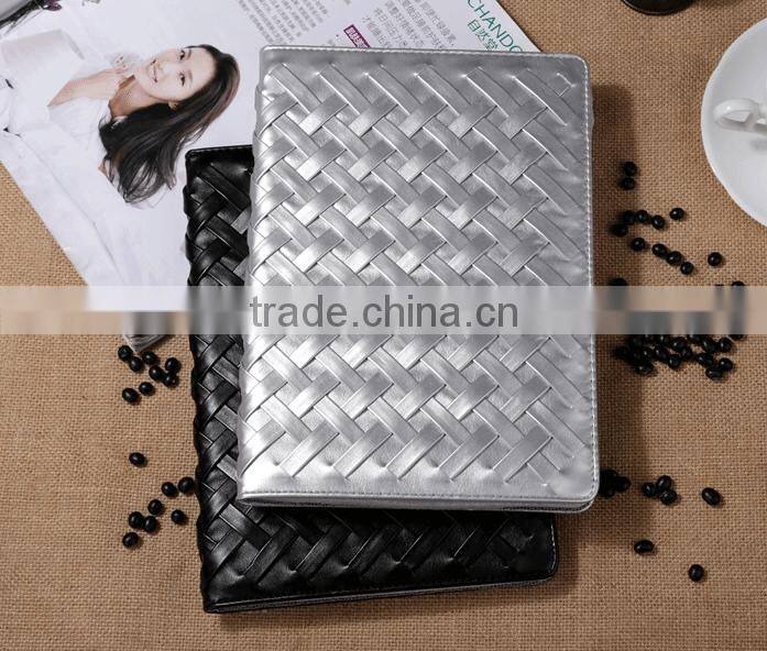 Hot For iPAD Air 2 Case Leather Cover Case Wallet Grid Texture Skin Case With Stand