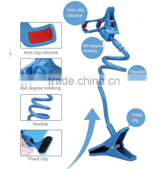 Mobile phone holder flexible phone holder phone clip cellphone holder with big clamp of 120mm