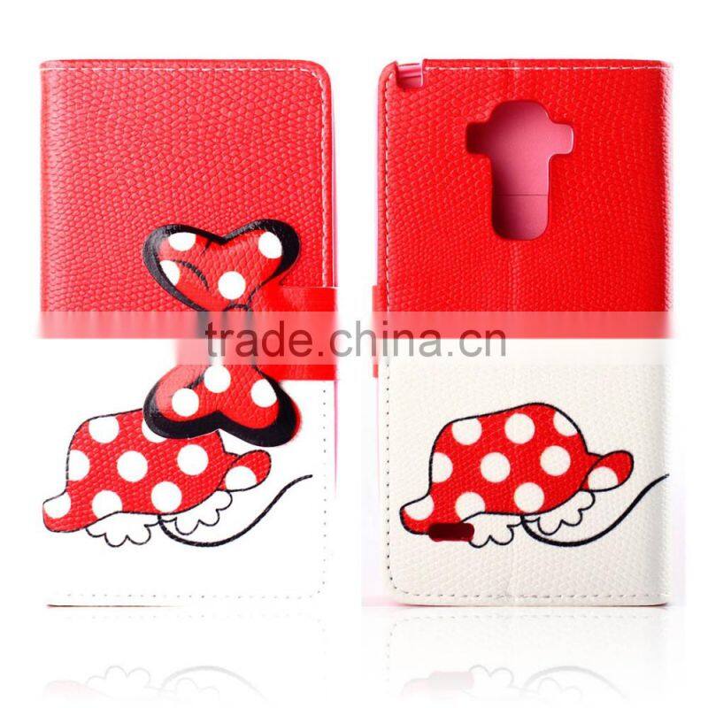 Wallet leather case with card pockets for LG G4 Stylus, For LG G4 Stylus leather case, Customized is acceptable