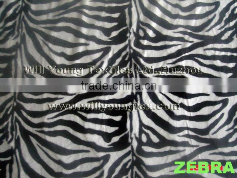Animal print plush velboa fabric for sofa