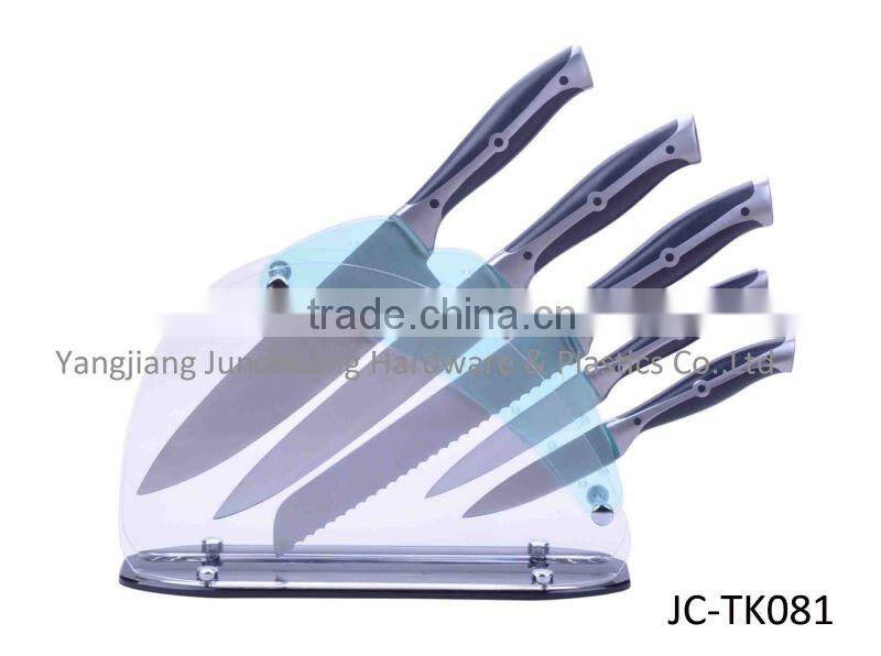 Hot sale new double forged ABS handle knife set