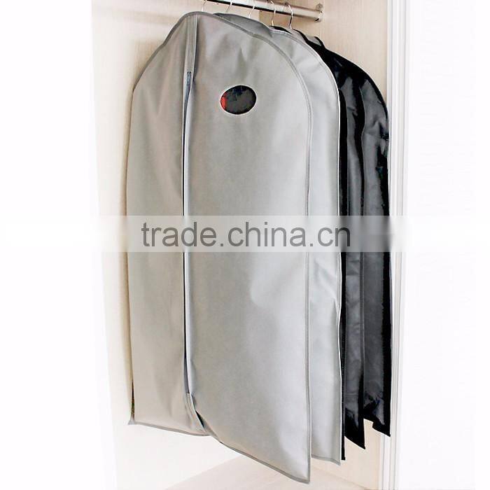Factory Travel Shopping Storage Closet Zippered Garment Suit Bag with Window