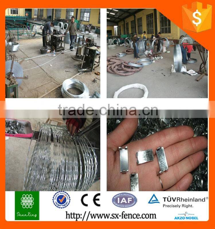 Cheaper concertina razor barbed wire with pallet/razor barbed wire toilet seat