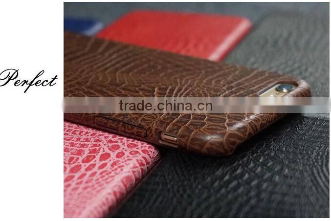 Boshiho croc skin leather waterproof phone case 2016