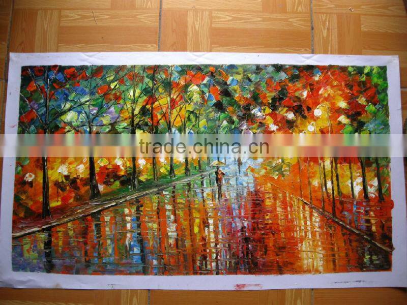 Modern Abstract Flower Decorative Oil Painting,Living room wall art paintings pictures hand-painted Knife Painting