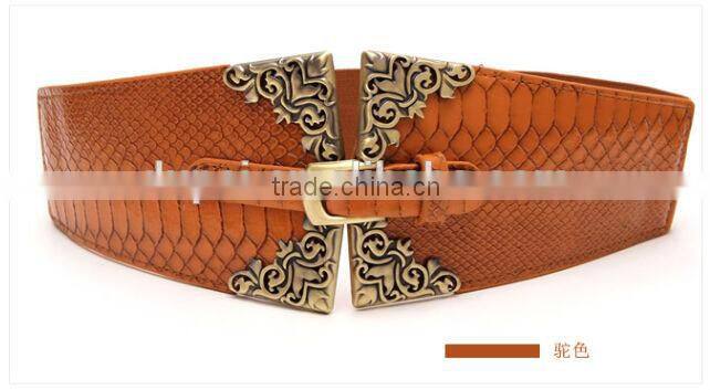 2014 Best fashion metal belt pure leather belts