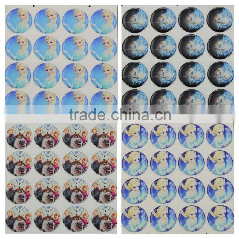 Funny heart-shaped custom epoxy sticker 3m epoxy sticker for decoration or children