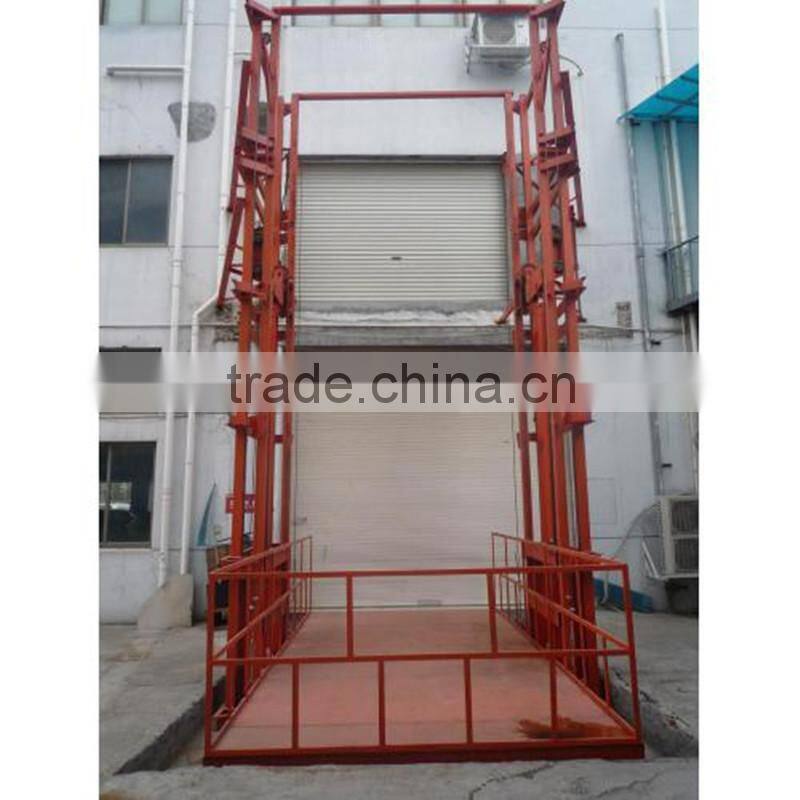 CE&ISO9001:2000 hydraulic platform lifts for cargo Guide hydraulic lifting platform