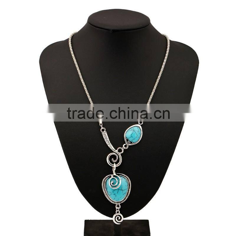 Fashion jewelry snail peach heart statement necklace