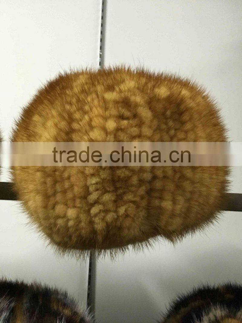 wholesale colored mink fur hat H4