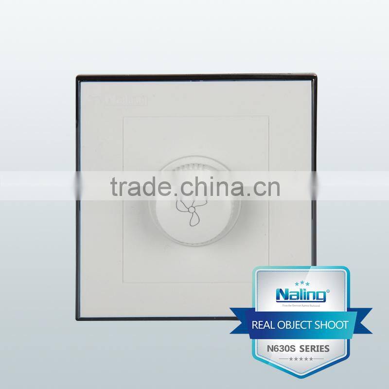 Wenzhou manufacturer pure white with silver ring fan dimmer switch