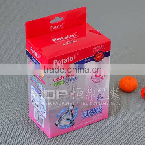 high grade foldable plastic box with hang tab