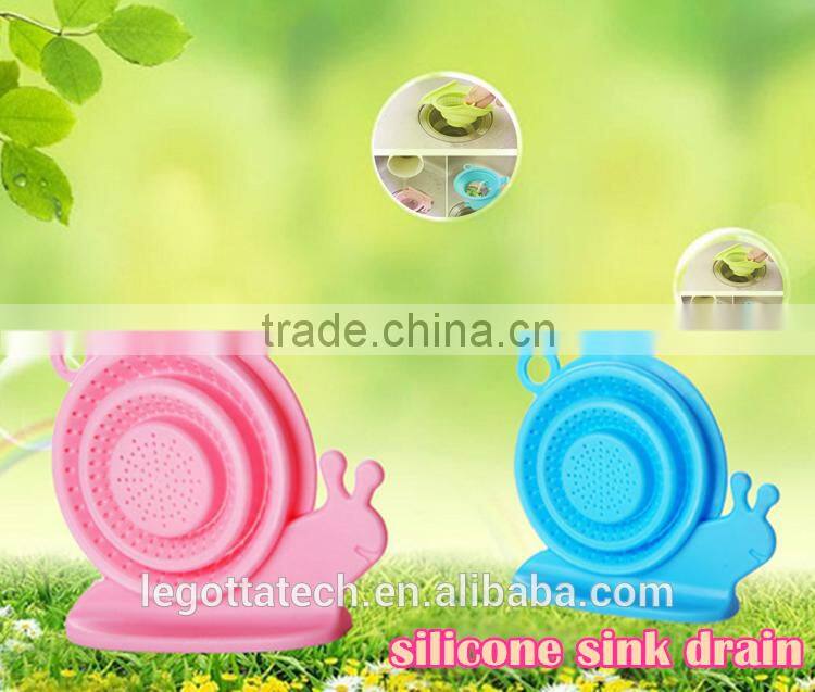 Silicone material cheap funny cartoon lovely bathroom floor drain promotional