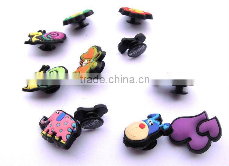 Lovely shoe charms, soft pvc shoe decoration buttons