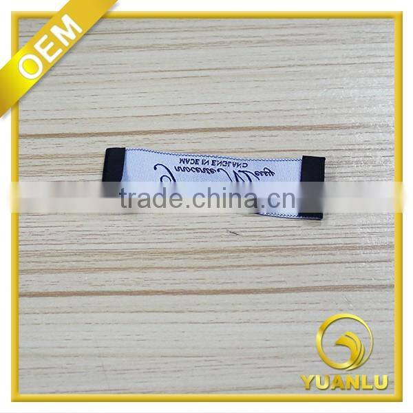 Wholesale custom loop folded garment damask clothing labels