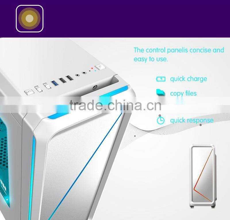 T10 aigo transparent side panel colorful LED water cooled USB3.0 HD AUDIOcomputer case