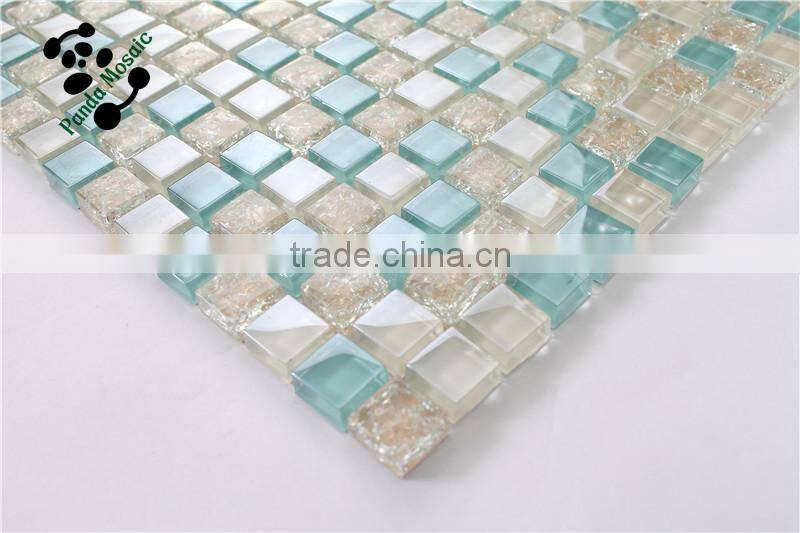 SMS05 300x300mm mosaic Blue crystal glass mosaic Swimming pool tile